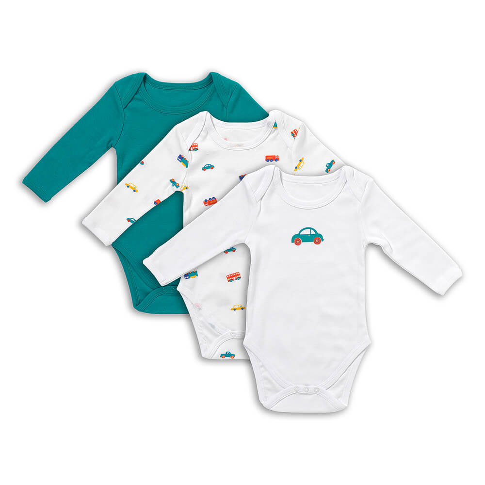 Bio Baby-Bodys langarm 3er-Pack