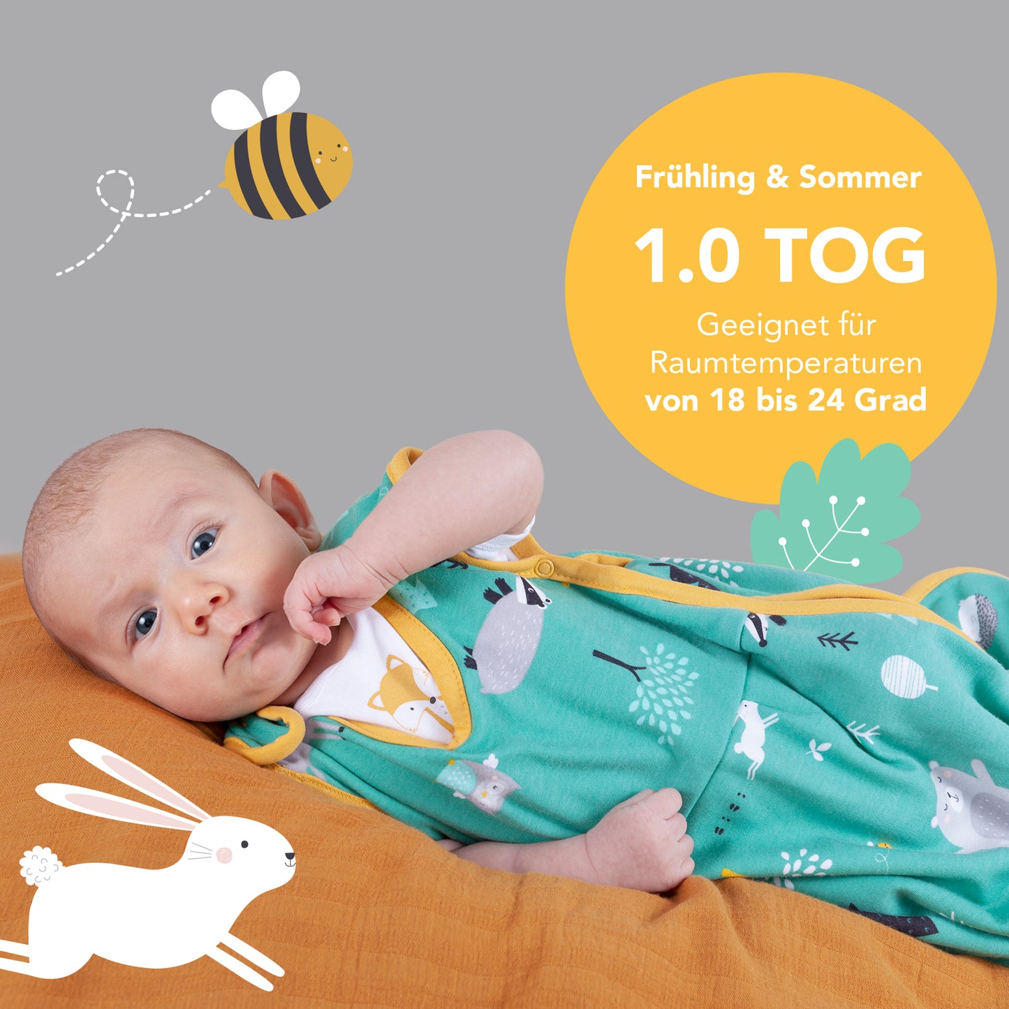 Bio Babyschlafsack, 1.0 TOG