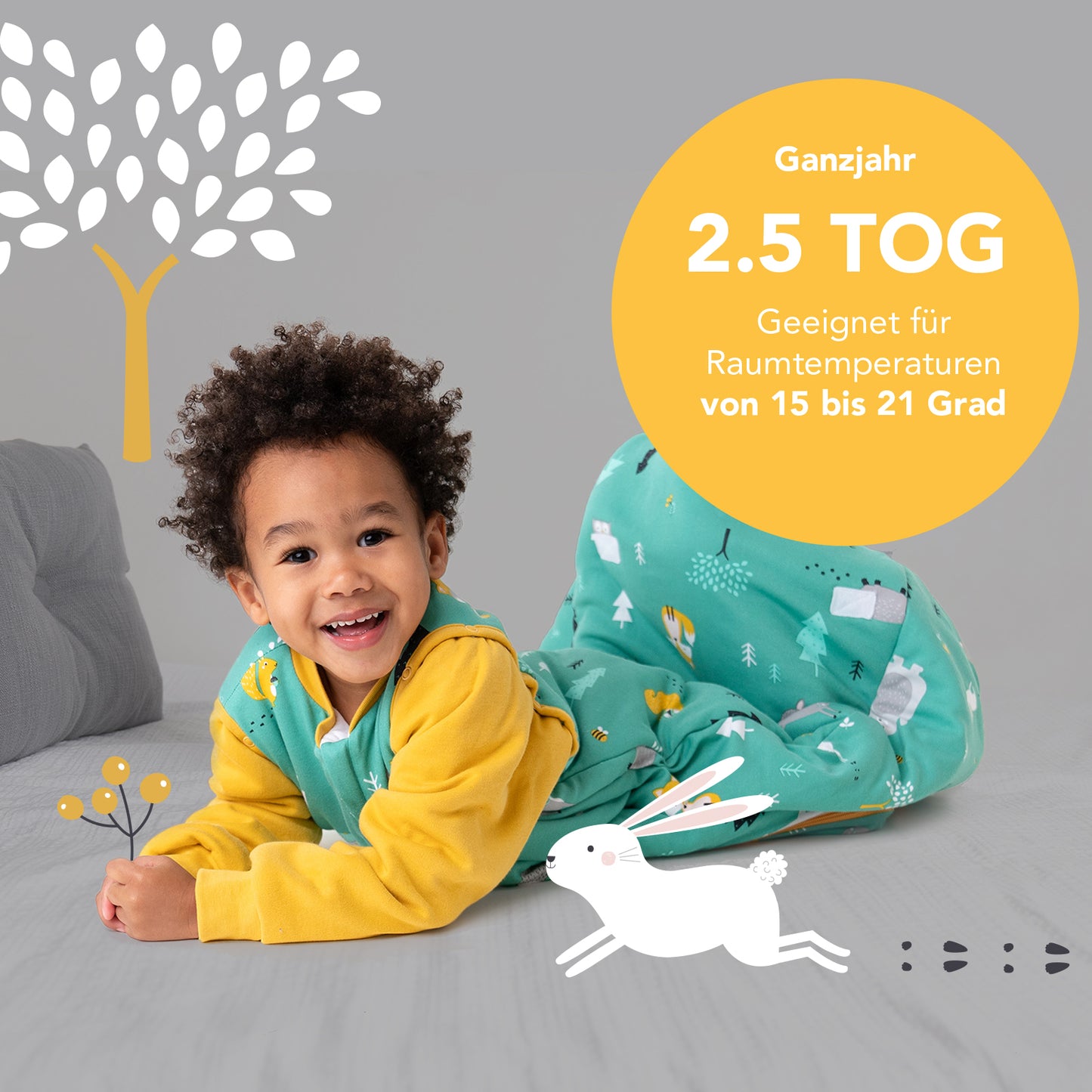 Bio Babyschlafsack, 2.5 TOG