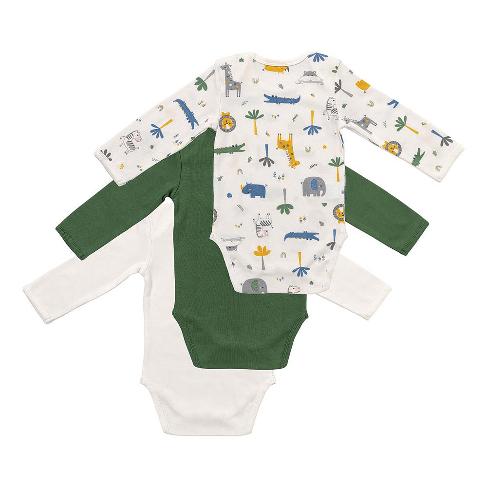 Bio Baby-Bodys langarm 3er-Pack